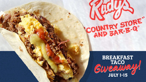 Blood Donors Receive a Free Rudy's Breakfast Taco