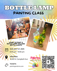 Bottle Lamp Paint and Sip Party at Reforma