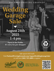 The Wedding Garage Sale at the Packard Proving Grounds
