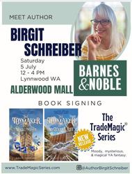 TradeMagic YA Fantasy Author Birgit Schreiber LIVE at Seattle area B&N
