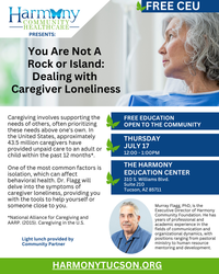 Food for Thought with FREE CEU - You Are Not A Rock or Island Dealing with Caregiver Loneliness