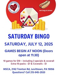 Middletown Senior Center Monthly Bingo