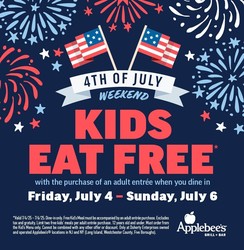 Kids Eat Free at Applebee’s This July 4th Weekend