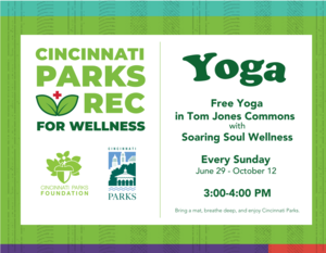 Cincinnati Parks + Rec for Wellness: Yoga in Tom Jones Commons (Eden Park)
