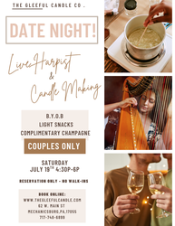 Live Harpist & Candle Making - Date Night !