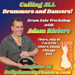 Live Drum Solo Practice & Workshop with Adam Riviere (for drummers & dancers)