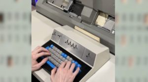Punch Card Machine Demo at Mimms Museum