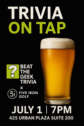 Beat the Geek Trivia at Five Iron Golf