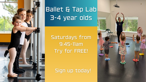 Ballet and Tap Class for Ages 3-4 - First class is free!