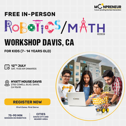 In-Person Free Robotics/Math Workshop for Kids at Davis, CA(7-14)
