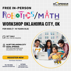In-Person Free Robotics/Math Workshop for Kids at Oklahoma City, OK (7-14)