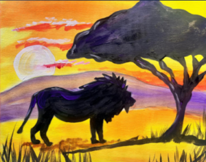 "King of the Savannah" In-Studio Paint Party!
