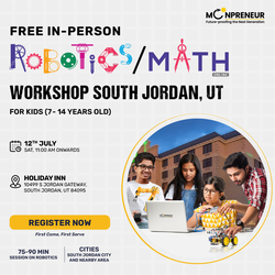In-Person Free Robotics/Math Workshop for Kids at Jordan, UT (7-14)