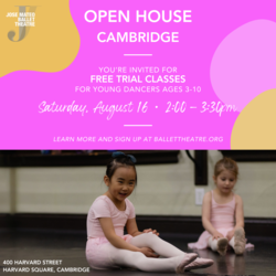 José Mateo Ballet Theatre Cambridge Open House: Free Ballet Classes!