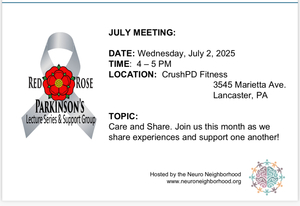 Red Rose Parkinson’s Support Group Monthly Meeting