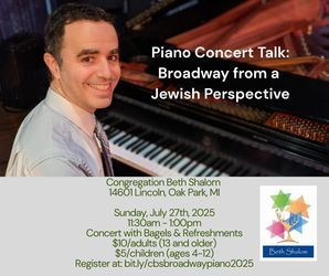 Piano Concert Talk: Broadway from a Jewish Perspective