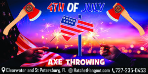Red White and Bullseyes 4th of July Axe Throwing extravaganza at Hatchet Hangout