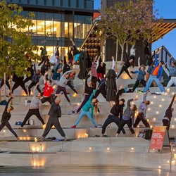 THE CULVER STEPS INVITES COMMUNITY TO SUNSET YOGA ON THE STEPS