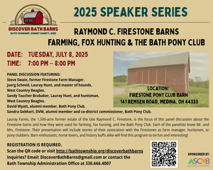 Discover Bath Barns:  Raymond C. Firestone Barns -  Farming, Fox Hunting & The Bath Pony Club