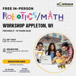 In-Person Free Robotics/Math Workshop for Kids at  Appleton, WI (7-14)