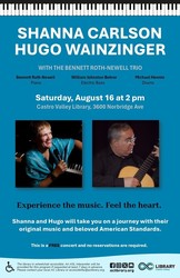Shanna Carlson & Hugo Wainzinger in concert at the Castro Valley Library!