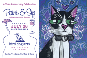 Bird Dog Arts 4-Year Anniversary Celebration: Paint & Sip