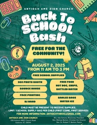 Antioch AME Zion Inaugural Back to School Bash