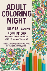 Adult Coloring Night @ Poppin' Off