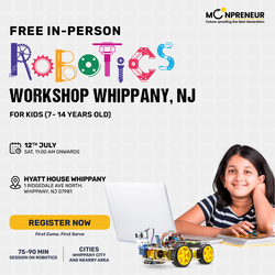 In-Person Free Robotics/Math Workshop for Kids at Whippany, NJ (7-14)