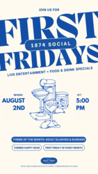 First Fridays at 1874 Social - Adult Slushies & Sundaes