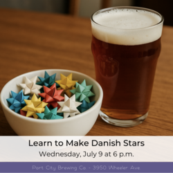 Paper + Pints: Learn to Fold Danish Stars at Port City Brewing Co.