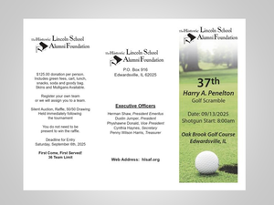 The 37th Annual Harry A. Penelton Charity Golf Scramble, Saturday, Sept 13th at Oak Brook Golf Club