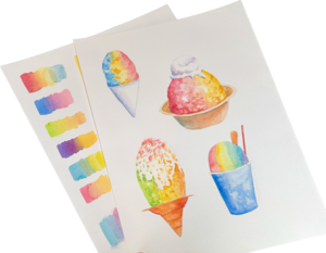 Watercolor Shave Ice Fun with Paige Su