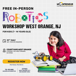 In-Person Free Robotics/Math Workshop for Kids at West Orange, NJ(7-14)