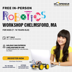 In-Person Free Robotics/Math Workshop for Kids at Chelmsford, MA (7-14)