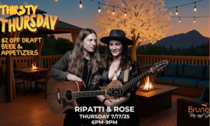 Thirsty Thursdays with Live Music by Ripatti and Rose!