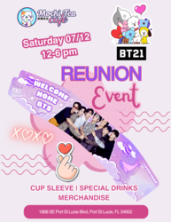 BTS Welcome Home Cupsleeve Event- Saturday, 07/12 at 12-6 pm