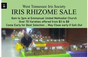 Iris Rhizome Sale for the West Tennessee Iris Society
