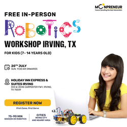 In-Person Free Robotics/Math Workshop for Kids at Irving, TX(7-14)