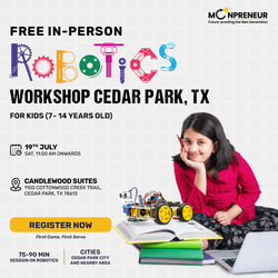 In-Person Free Robotics/Math Workshop for Kids at Cedar Park, TX(7-14)