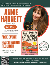 Bestselling Author Annie Hartnett to Appear at The Next Chapter Books and More in Quincy