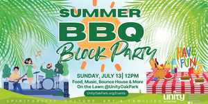 Community BBQ with food, music, bounce house and more!