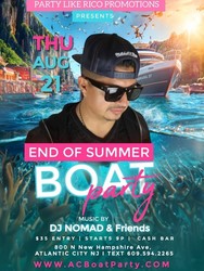 Atlantic City End of Summer Boat Party