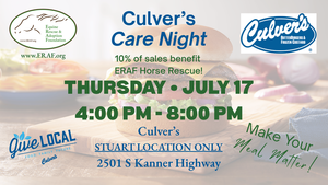 Culver's Care Night for ERAF Horse Rescue
