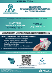 Community Opioid Overdose Prevention Naloxone Training