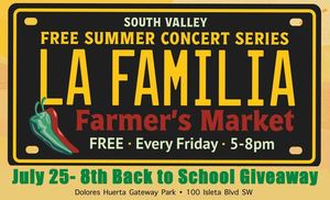 La Familia Farmers Market 8th Back to School Giveaway