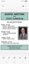 Comal church of Christ Gospel Meeting