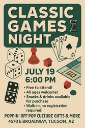 Classic Games Night @ Poppin' Off