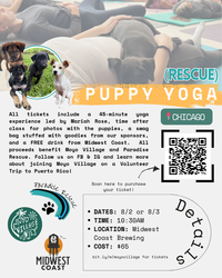 Barks & Brews: Puppy Yoga at Midwest Coast Brewing