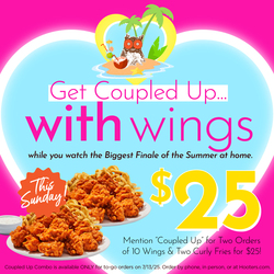 Hooters Offering Coupled Up Combo for Love Island Finale
